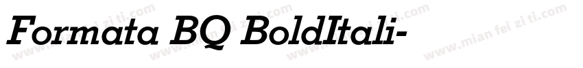Formata BQ BoldItali字体转换
